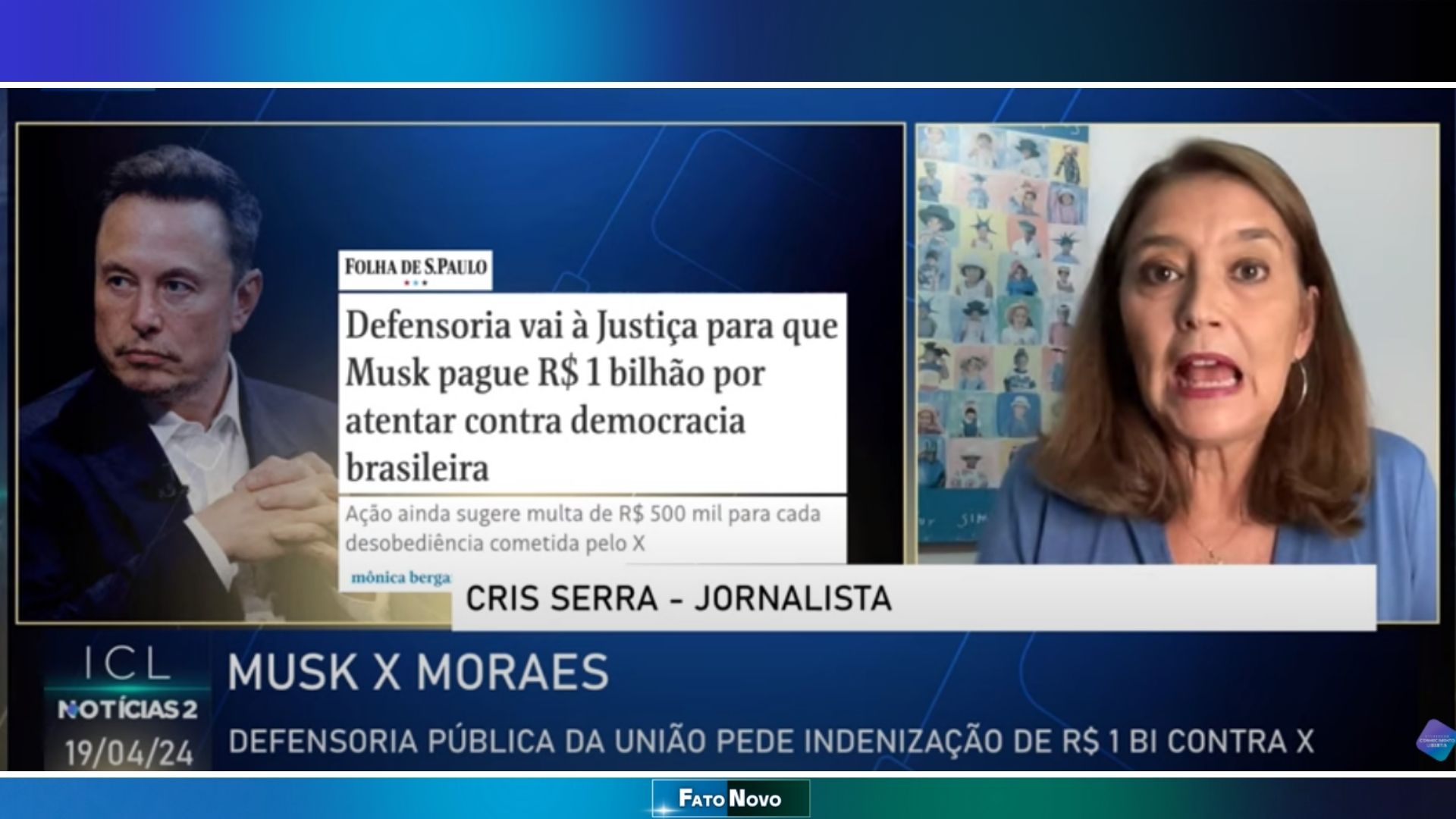 Defensoria quer que Elon Musk pague R$ 1 bilhão por danos à democracia brasileira